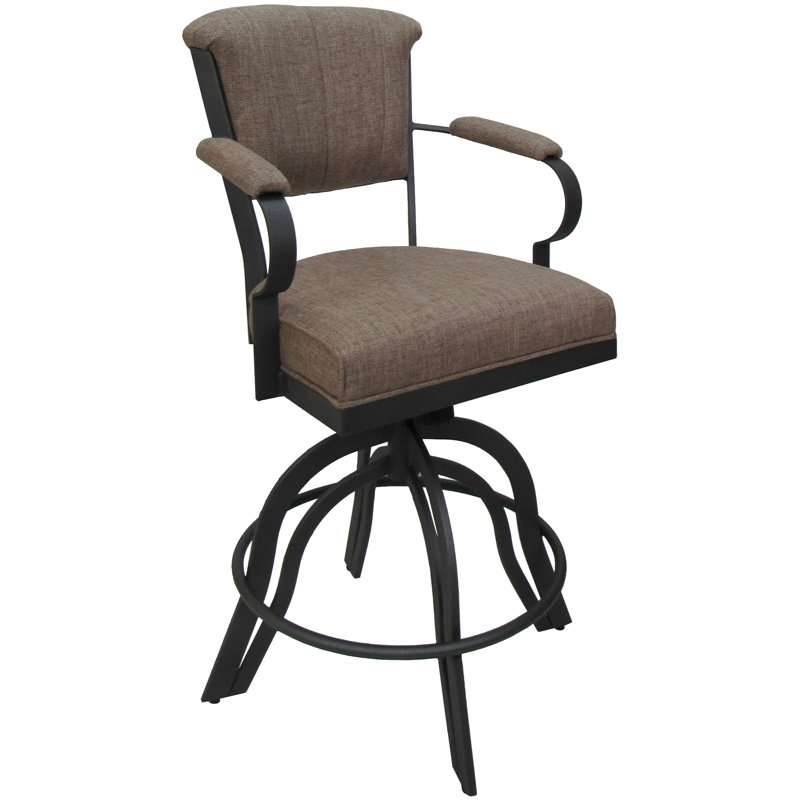 Tabouret de bar rotatif Racégal, gris, Basin Beige, Tabouret de bar (siège d'une hauteur de 26 po)