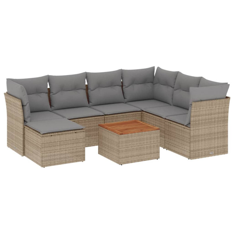 Ensemble de canapé de jardin Vidaxl Mix Beige