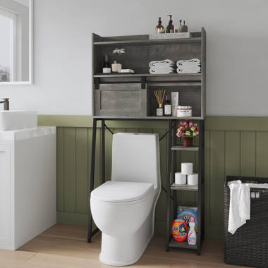 Forestport 34.29 W x 47.17 H x 6.79 D Over-the-Toilet Storage August Grove