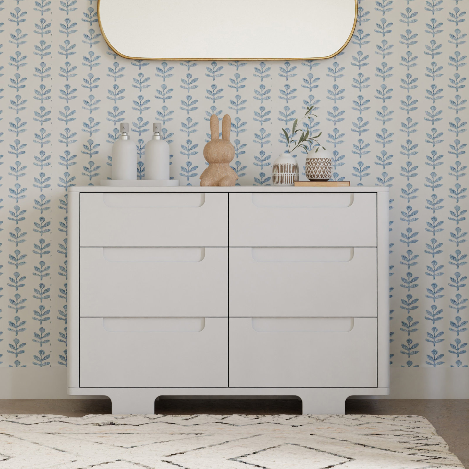 Yuzu 6-Drawer Dresser, White