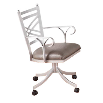 Chaise rembourrée en métal Andress