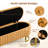 Velvet Upholstered Storage Bench with Horseshoe-Shaped Metal Legs for Living Room: Stylish and Functional Bed-End Solution-591994488