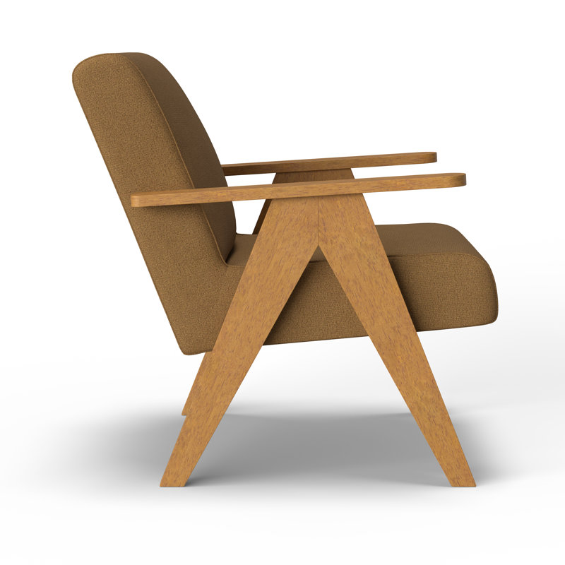 Accent Chair, Coffee, Honey Birch