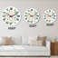Horloge murale traditionnelle fleurs et feuilles d'eucalyptus II-315704107