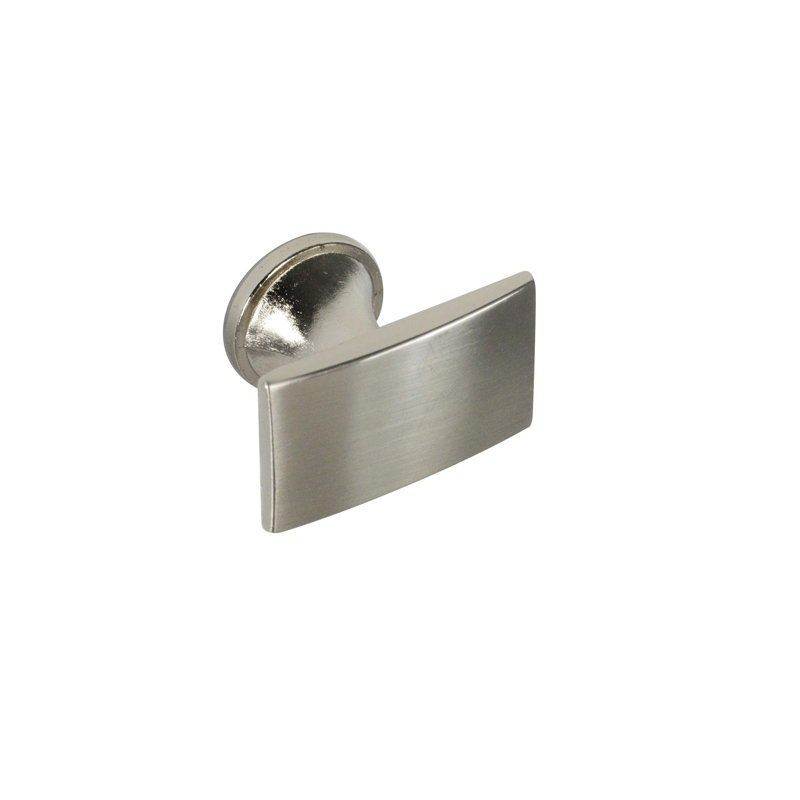 Origins 1 3/16" Length Rectangle Knob, Brushed Nickel