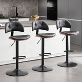 Swivel and  Adjustable Height Bar Stool with Footrest
