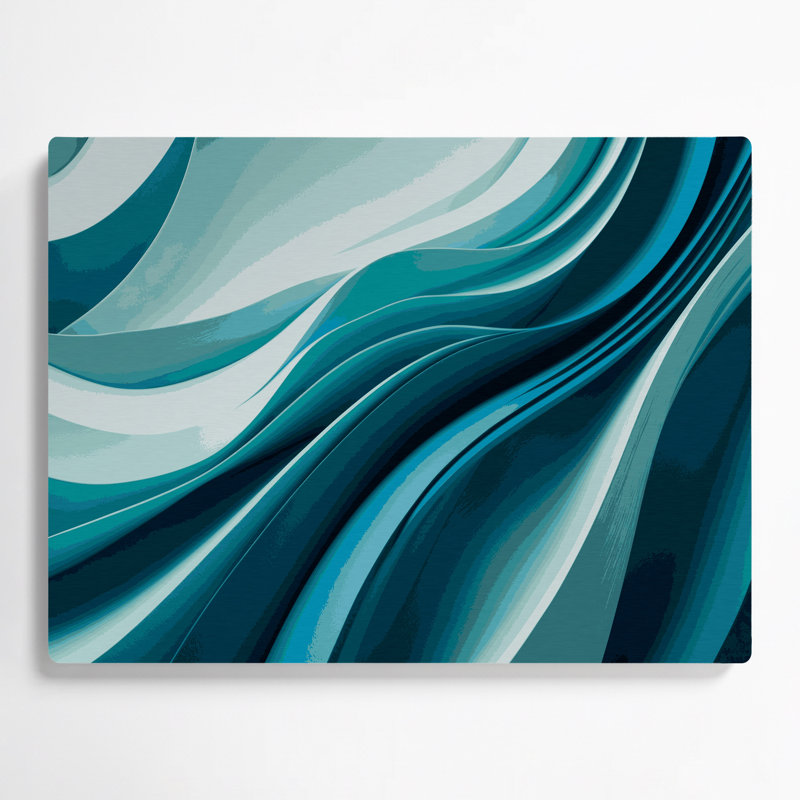 Gradient Abstract 49 Green Metal Wall Art