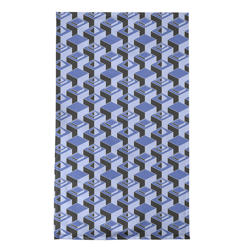 Patricia Geoffrey Tea Towel Kitchen Towel, Blue/Light Blue/Black, Cotton Twill