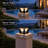 Quankoach 10.2 in Hardwired Outdoor Post Cap Light with E26 Bulb with Outdoor Shade