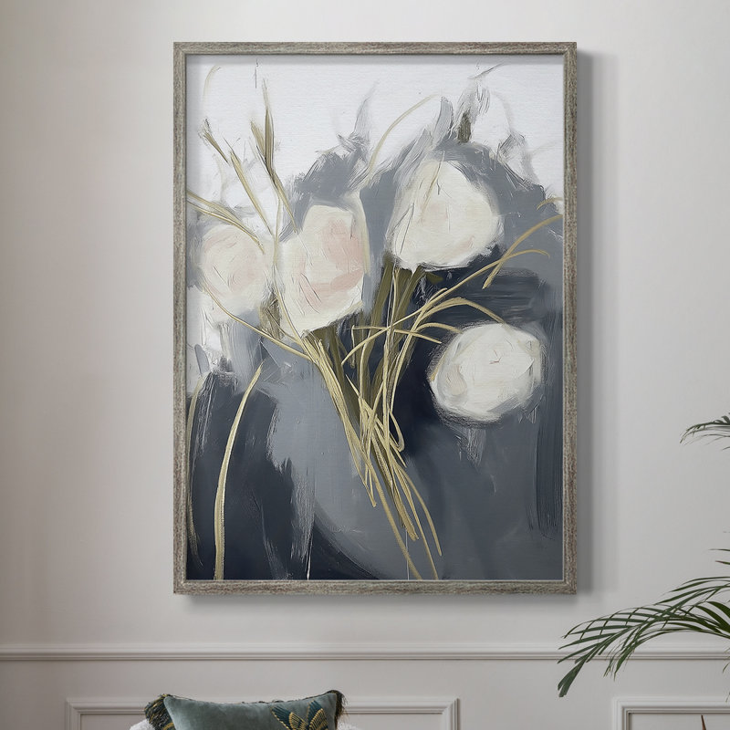 Reproduction encadrée FLORAL Series DCLxxIV - bois massif, H 11 po x l 9 po