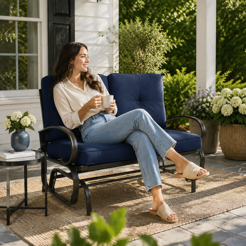 Causeuse d'extérieur Cozy, Marine