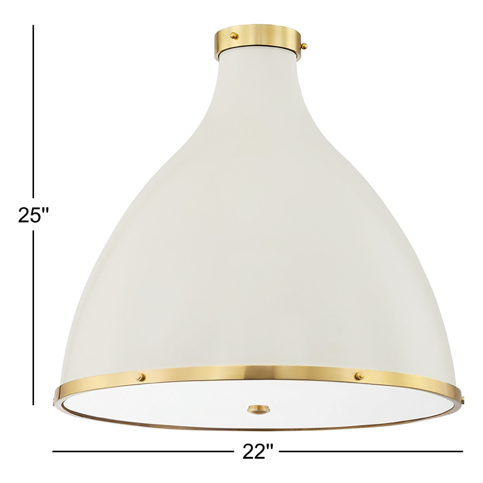 3 Light Metal Pendant, Aged Brass