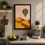 Balloon Over Desert Retro - Wrapped Canvas-1640842034-1640842040