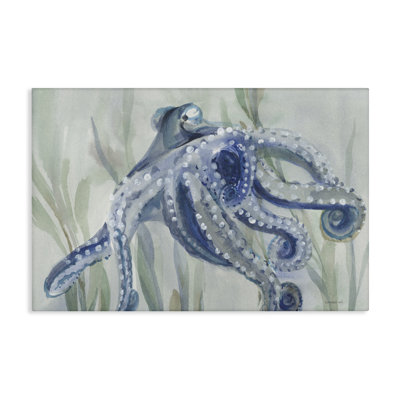 «Deep Dweller Octopus», art mural sur toile par Danhui Nai
