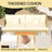 78.6''Wicker Outdoor Patio Sofa Set With Beige Cushions-470756171