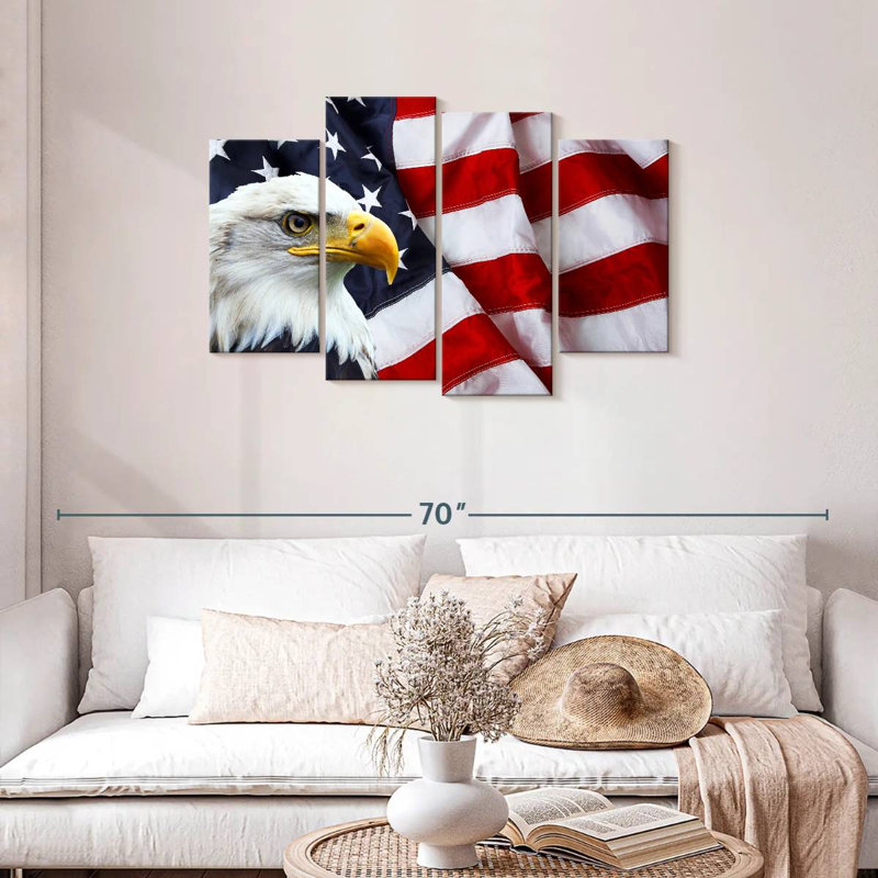American National Bald Eagle, H 27 po x l 43 po