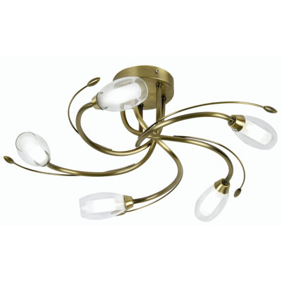 Newland Glass Semi Flush Mount