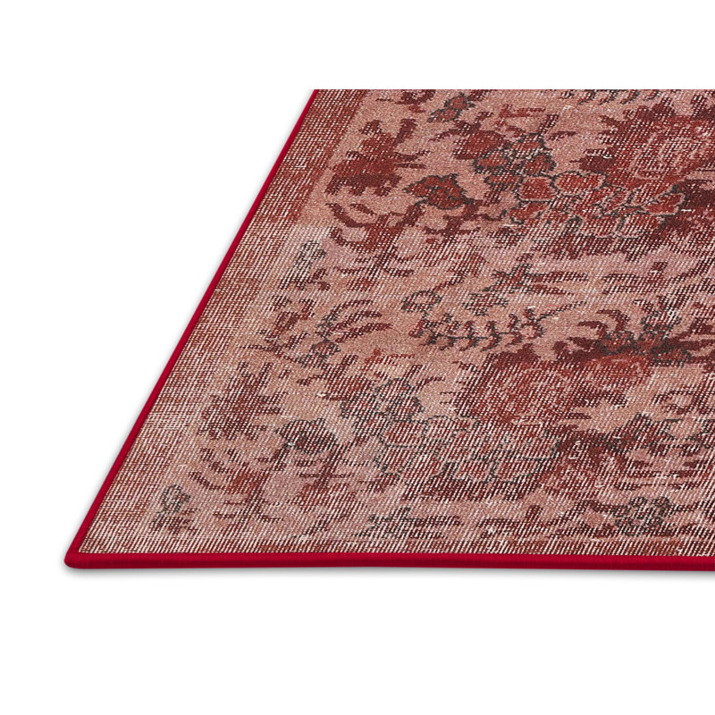 Tapis traditionnel rouge / brun, Rectangle 5 pi x 7 pi