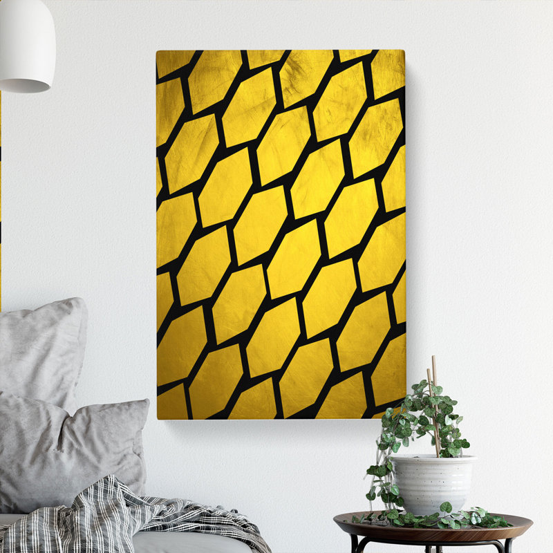 Golden Beehive - Wrapped Canvas Print, 60cm H x 40cm W x 3cm D