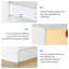 Commode 2 tiroirs avec station de charge et lumières DEL, commode moderne avec prise de courant, armoire de rangement pour chambre à coucher, salon, entrée