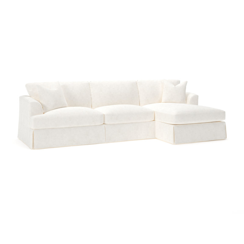 Canapé et chaise longue Lucia, Mélange de lin naturel Bevin, Orienté à droite