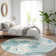 Premium Machine Washable Prisco Teal Rug