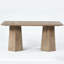 Bureau de direction rectangulaire de 159 cm avec piètement trapézoïdal, table de travail en bois pour bureau à domicile