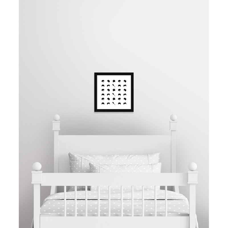 Imprimé papier à motif de joueur, H 18 po x l 18 po x P 0,63 po, Cadre noir