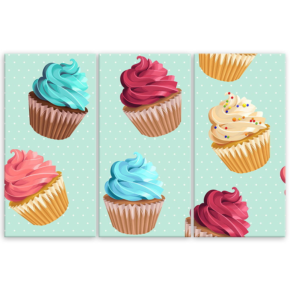 Leinwandbild Cupcakes Süßigkeiten