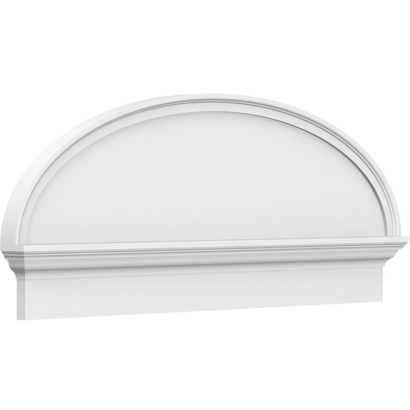 84"W x 27-7/8"H x 2-3/4"P Elliptical Smooth Architectural Grade PVC Combination Pediment, 27-7/8" H  x 84" W  x  2-3/4" D