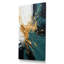 Or et vert cascade de marbre blanc V - art mural abstrait-1729096858-1793025481