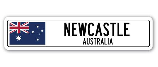 Plaque de rue australienne en aluminium, H 8 po x l 36 po x P 1 po