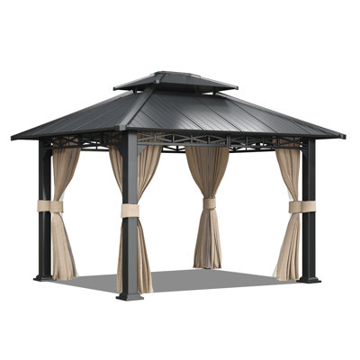 10'' X 12'' Hardtop Iron Gazebo