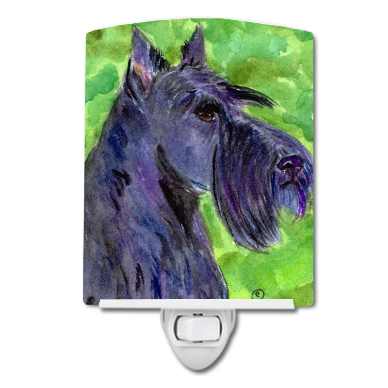 Éclairage de nuit en céramique écossais terrier