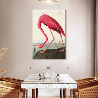 Flamant américain sur toile