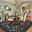 Floral Machine Washable Rug Non-Slip Farmhouse Floor Cover, Stain-Resistant Low Pile Indoor Carpet Mat for Living Room-1937429473