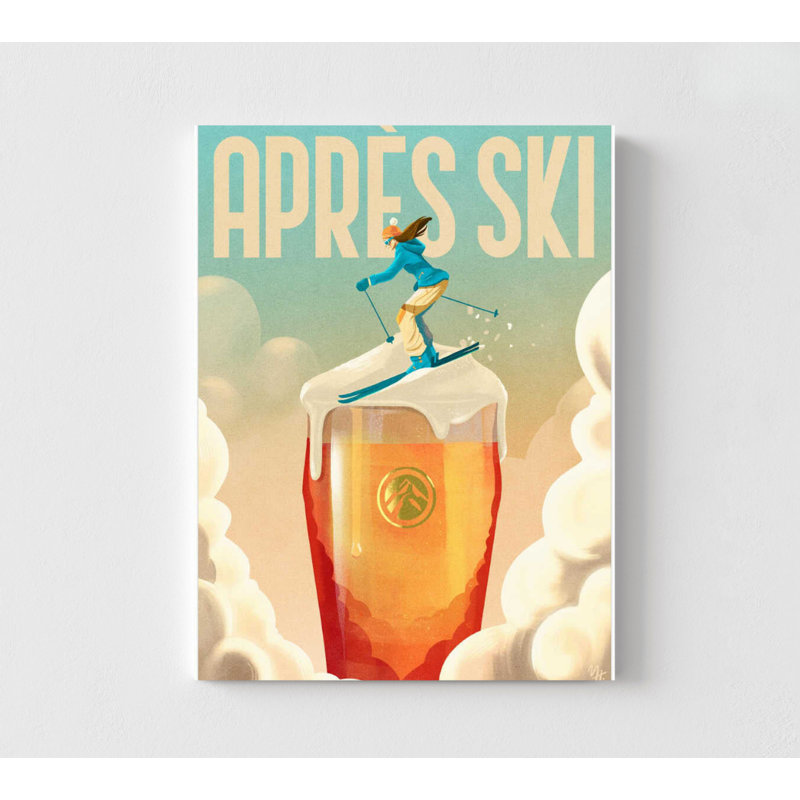 Après-ski, impression murale amusante avec options de cadre, H 8 po x l 10 po, Blanc, Ne s’applique pas, Ne s’applique pas