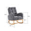 Chaise berçante classique rembourrée avec repose-pieds réglables-1072983777