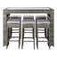 Ensemble repas pour 6 personnes en osier avec table rectangulaire Weisser-719427785-731435266