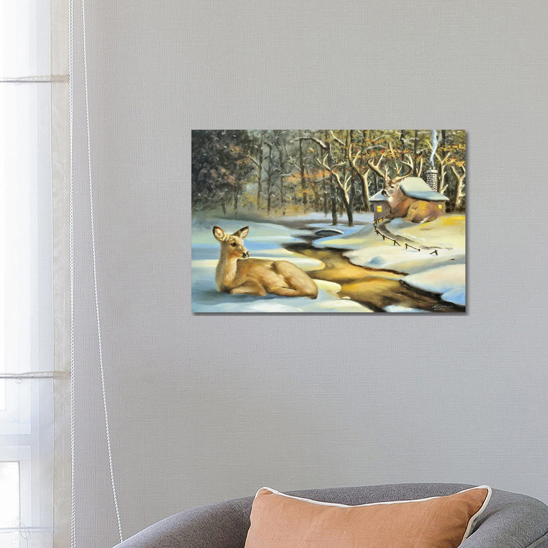 Deer Cabin Illusion von D. "Rusty" Rust - Gallery-Wrapped Canvas Giclée on Canvas