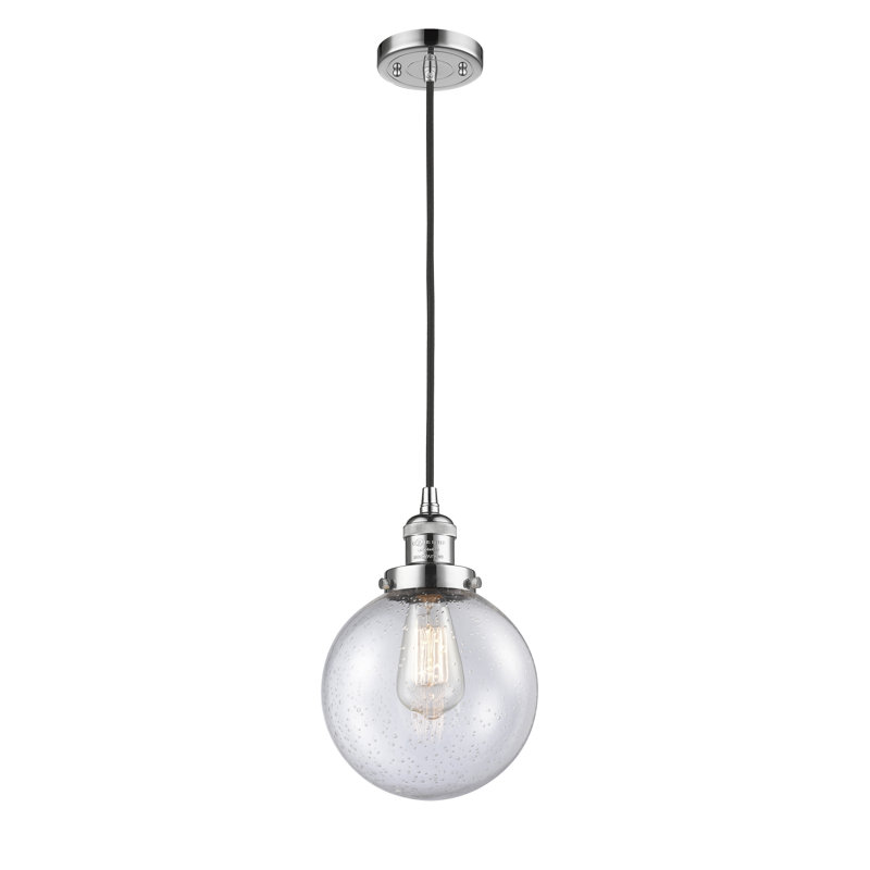 Clementina 1 - Light Single Pendant, Polished Chrome, No Bulb Included, Seedy