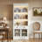 83.4" Tall Modern Bookcase with LED Lighting, 2 Glass Doors, 1 Drawer and Open Shelves, Storage Organizer for Living Room Home Office, White