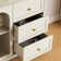 Carytown Extendable Makeup Vanity with 3 Drawers and 2 Acrylic Doors