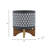 CERAMIC AZTEC PLANTER ON WOODEN STAND, GRAY-781218276