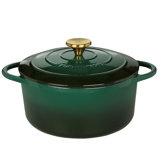 Provence Round Dutch Oven, Racing Green, 9.5 Dia., 4.4 Qt.