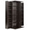Armoire de rangement multimédia, organisateur de tablette DVD à 6 niveaux, organisateur de rangement multimédia 24,02 x 14,49 x 50 po pour CD, DVD, livres, jeux, tablette de CD pour le salon, le bureau personnel, la salle d'enregistrement, brun