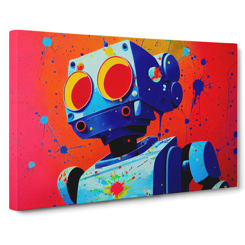 Robot Art Splash Vol.1 - Wrapped Canvas, 40cm H x 60cm W x 3cm D