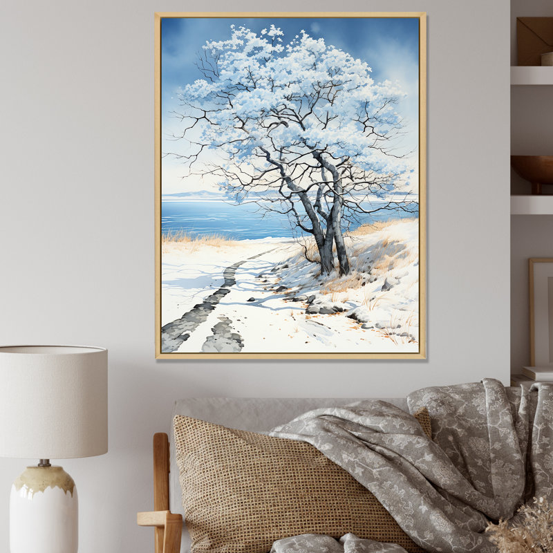 «Maple Whisper Tree» - Art mural sur toile érable, Cadre flottant naturel, H 20 po x l 12 po x P 1 po