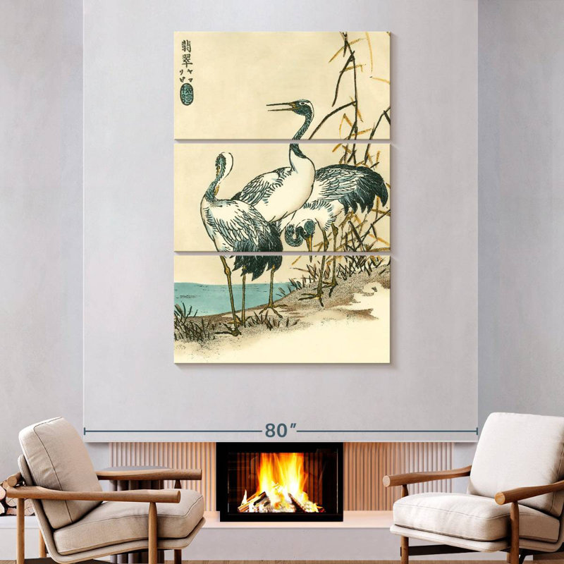 Brampt Oriental Crane II, 74" H x 48" W