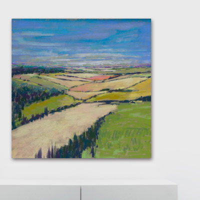 « patchwork fields xii », reproduction d’art sur toile tendue